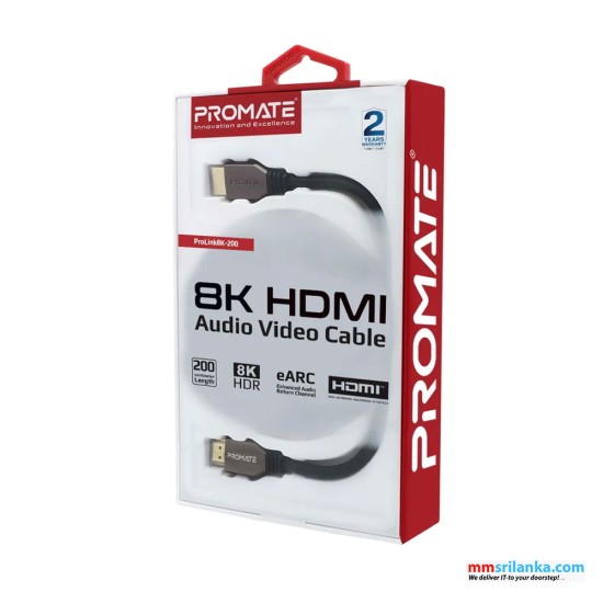 Promate Ultra HD High Speed 8K HDMI 2.1 Audio Video Cable										