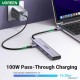 UGREEN USB-C To Hdmi+1xUSB 2.0 A+2XUSB2.0 A+PD Power Converter