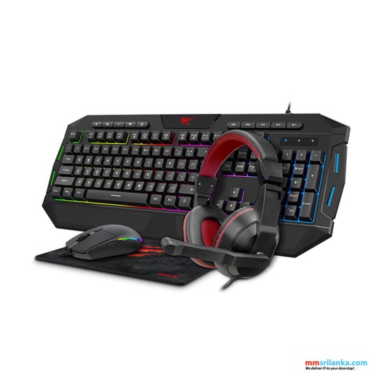 Havit KB501CM Gaming combo 4in1,English layout - Black (6M)