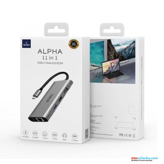 WIWU A11 ALPHA 11 IN 1 USB-C HUB (6M)