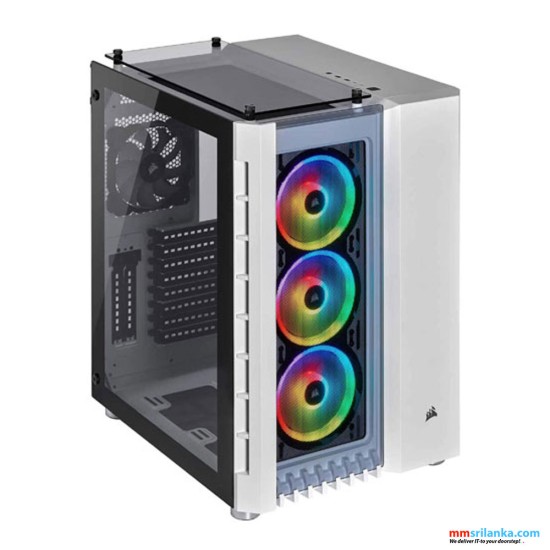 CORSAIR CRYSTAL SERIES 680X RGB ATX HIGH AIRFLOW TEMPERED GLASS SMART CASE – WHITE