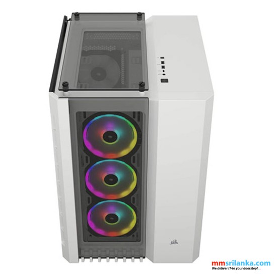 CORSAIR CRYSTAL SERIES 680X RGB ATX HIGH AIRFLOW TEMPERED GLASS SMART CASE – WHITE