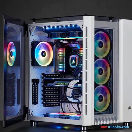 CORSAIR CRYSTAL SERIES 680X RGB ATX HIGH AIRFLOW TEMPERED GLASS SMART CASE – WHITE