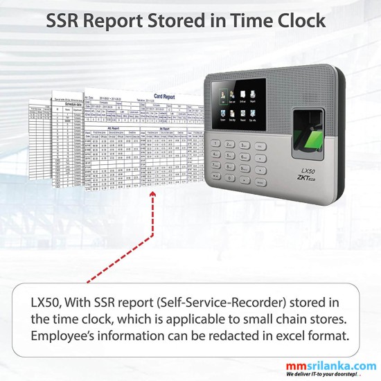 ZKTECO lx50 Fingerprint Time Attendance Device (1Y)