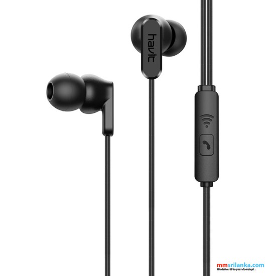 Havit E73P Audio series Wired earphone - Black (6M)