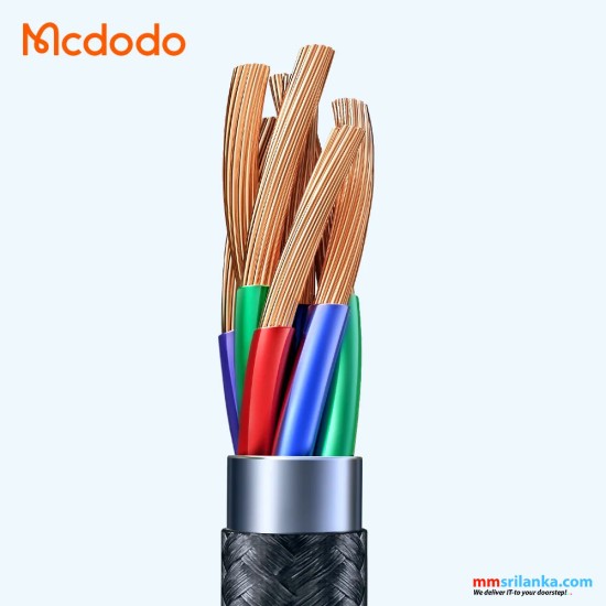 MCDODO USB TO LIGHTNING 3A CHARGING DATA 0.2M SHORT CABLE BLACK-(6M)