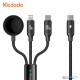 MCDODO BETA SERIES 1.2M USB-C TO TYPE-C+LIGHTING+WIRELESS CHARGER FOR APPLE WATCH 3 IN 1 CHARGING CABLE BLACK-(6M)