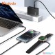 MCDODO BETA SERIES 1.2M USB-C TO TYPE-C+LIGHTING+WIRELESS CHARGER FOR APPLE WATCH 3 IN 1 CHARGING CABLE BLACK-(6M)