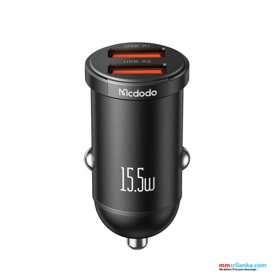 MCDODO 15.5W DUAL USB PORTS CAR CHARGER-(6M)