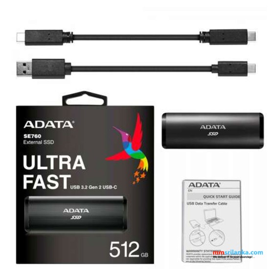 ADATA ELITE SE760 512GB EXTERNAL SOLID-STATE DRIVE (3Y)