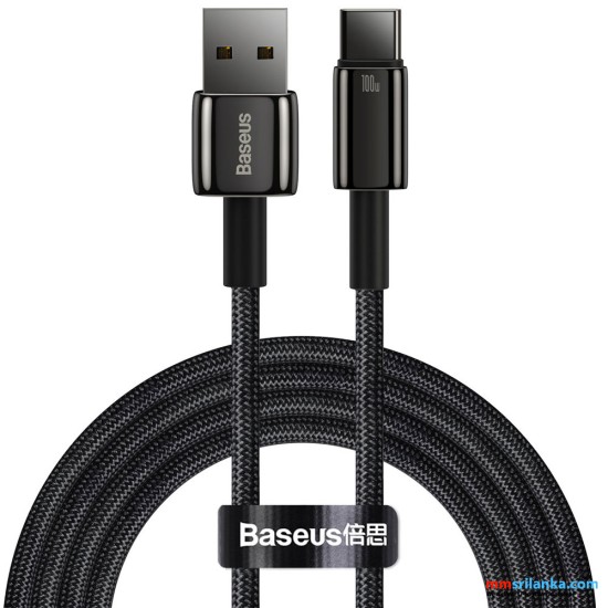 Baseus Tungsten Gold Fast Charging Data Cable USB to Type-C  100W 2m