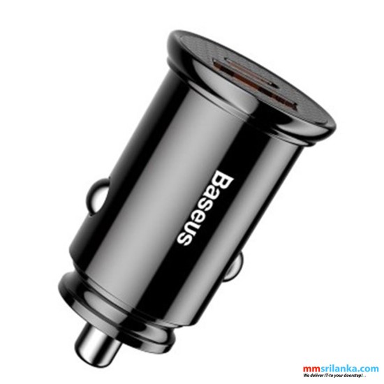 Baseus Circular Plastic A+C 30W PPS Car Charger Black