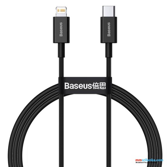 Baseus Superior Series 1M Fast Charging Data Cable Type-C to Lightning PD 20W Black (6M)