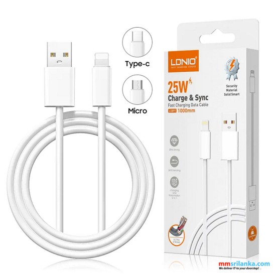 LDNIO LS891 25W Fast Charging Cable 