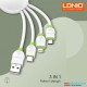 LDNIO LC95 3IN 1 FAST CHARGING CABLE (6M)