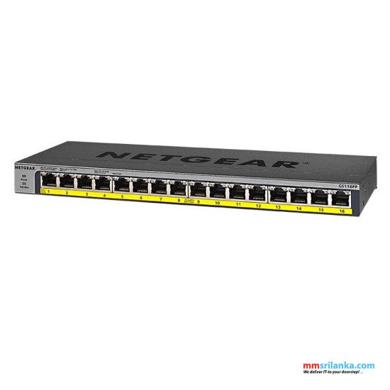 NETGEAR 16-Port Gigabit Ethernet High-Power Unmanaged PoE+ Switch