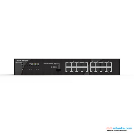 Ruijie Reyee RG-ES116G 16-port 10/100/1000Mbps Unmanaged Non-PoE Network Switch (3Y)