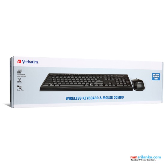 VERBATIM Wireless Keyboard & Mouse Combo (2Y)