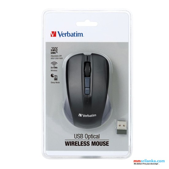 VERBATIM USB Optical Wireless Mouse-GREY (2Y)