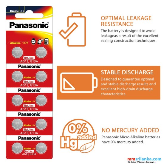 Panasonic LR44 Coin Cell Battery