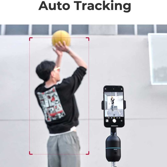 OBSBOT Me AI-Powered Tracking Tripod, AI Tracking Auto Frame & Gesture Control, 120° Wide Angle, No App Required, Auto Face Tracking Phone Holder for Selfie Vlog Skype & Face Time Calls