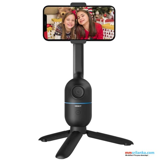 OBSBOT Me AI-Powered Tracking Tripod, AI Tracking Auto Frame & Gesture Control, 120° Wide Angle, No App Required, Auto Face Tracking Phone Holder for Selfie Vlog Skype & Face Time Calls