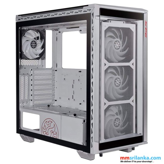 XPG Battle Cruiser Mid-Tower 4 RGB Fans Tempered Glass Panel PC Case