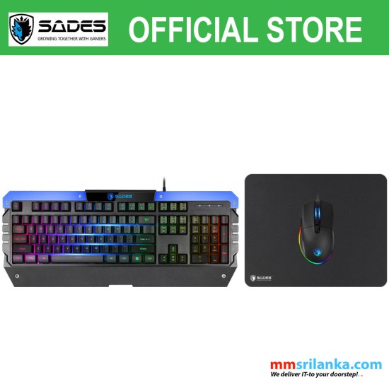 SADES Battle Ram Gaming Combo Set (Keyboard + Mouse + Mousepad)