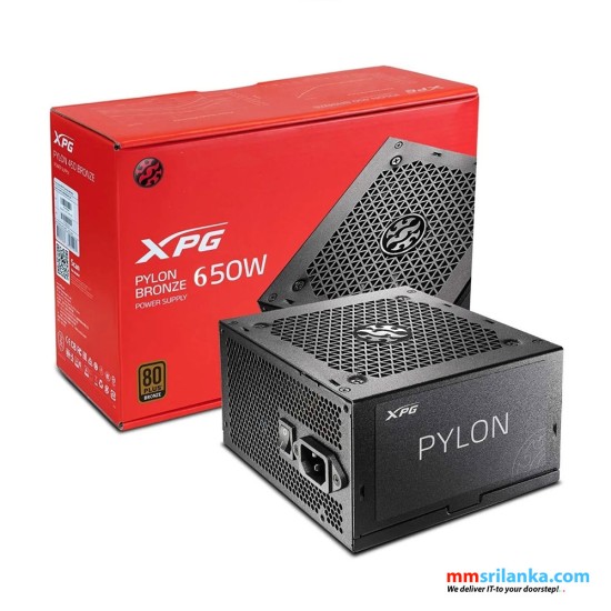 XPG Pylon 650W 80 Plus Bronze Certified 120mm Fluid Dynamic Bearing Fan Power Supply