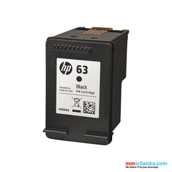 HP 63 Black Cartridge for HP 1110/ 1112/ 3830/ 2130/ 2132/ 4650