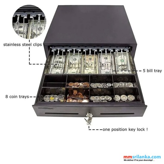 CASH DRAWER GS-405A 5 NOTS & 8 COINS (1Y)