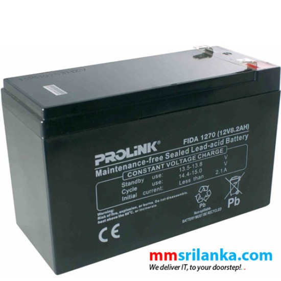 Prolink 12V / 8.2Ah UPS Battery (1Y)