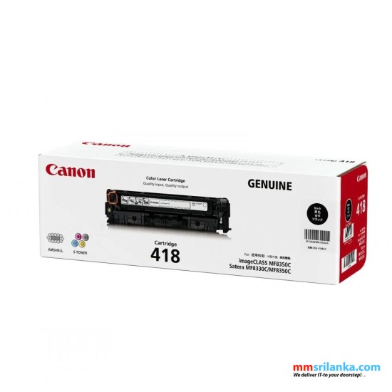 Canon 418 Black Toner Cartridge