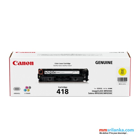 Canon 418 Yellow Toner Cartridge